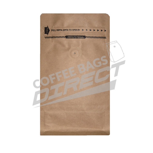 250g Rippa Zippa Box Bottom Coffee bag Customizable